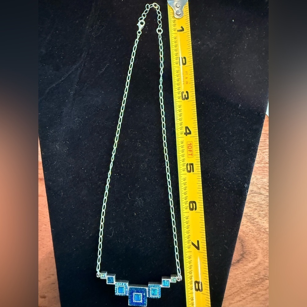 NWT Gorgeous Austrian Crystal / 925 Silver necklace & earrings from Mosaico - Picture 8 of 12